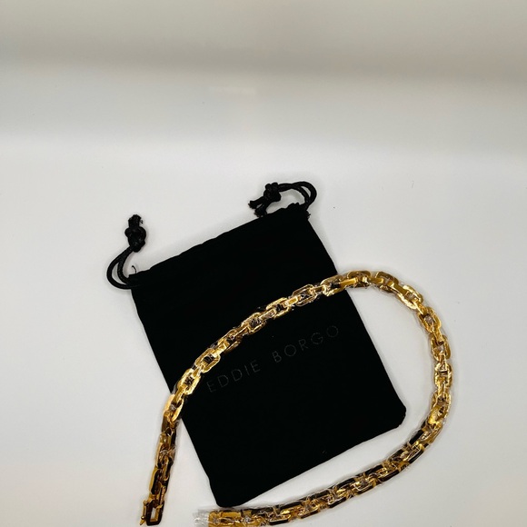 Eddie Borgo 17” Supra Chain Link Necklace 12K Gold Plate Chunky - Picture 2 of 4